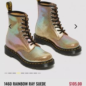Dr. Marten’s 1460 RAINBOW RAY SUEDE LACE UP BOOTS NEW!!